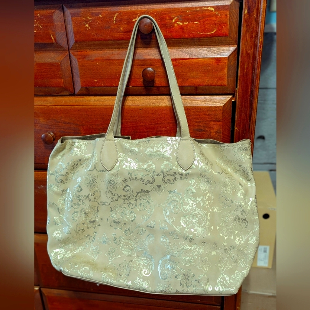 Elegant Gold Tone Tote Bag